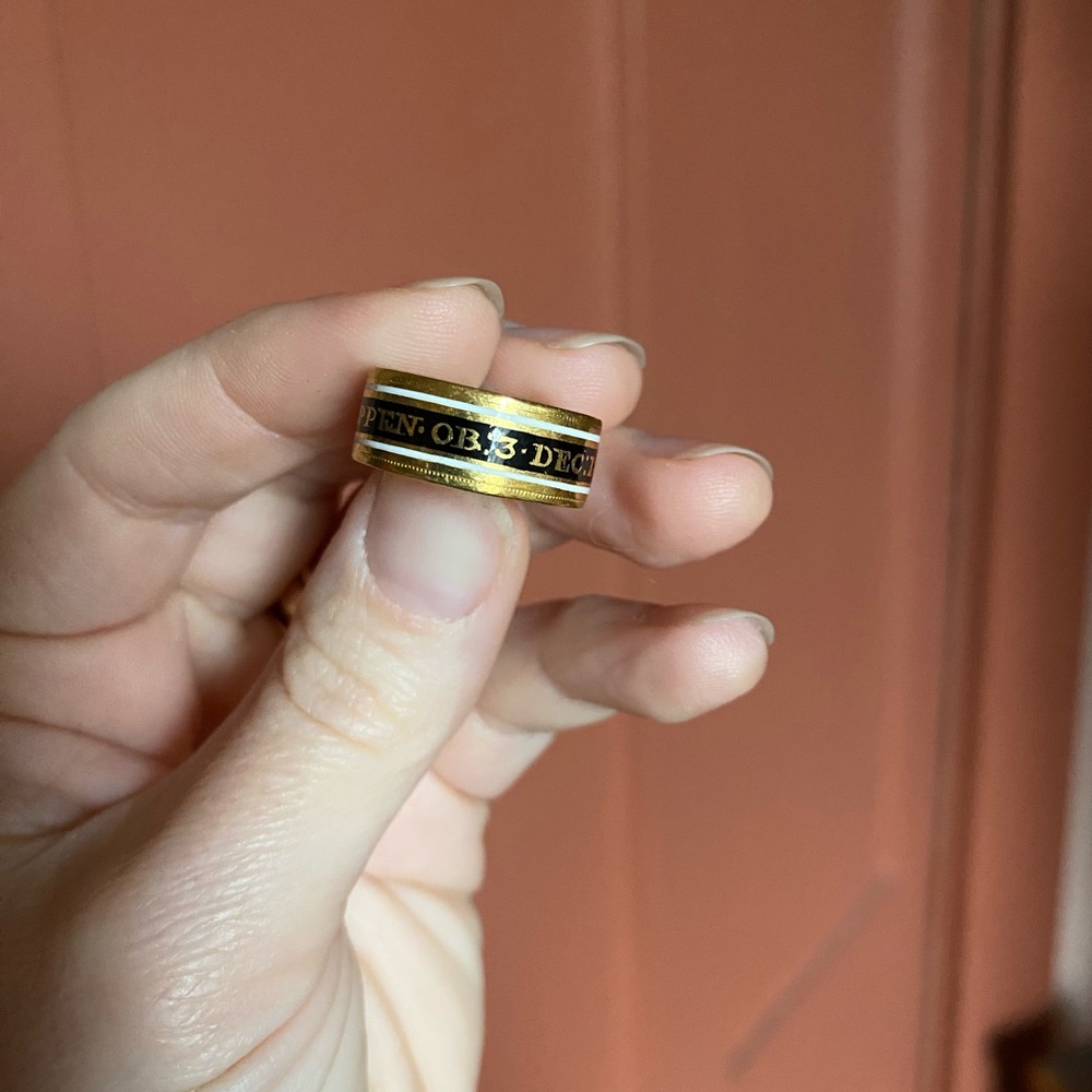 Two 18k Mourning Rings - Picture 4 of 13